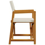 NNEVL 4 pcs Folding Garden Chairs Cream White Fabric