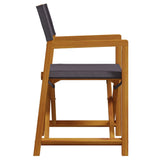 NNEVL 4 pcs Folding Garden Chairs Dark Grey Fabric