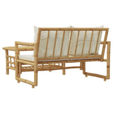 NNEVL 2 Piece Garden Sofa Set with Cushions Bamboo