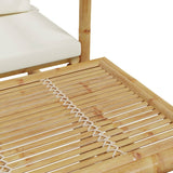 NNEVL 2 Piece Garden Sofa Set with Cushions Bamboo