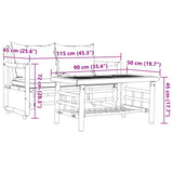 NNEVL 2 Piece Garden Sofa Set with Cushions Bamboo