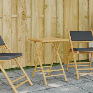 NNEVL Folding Garden Table 55x55x75 cm Bamboo