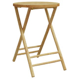 NNEVL Folding Garden Table Ø55x75 cm Bamboo