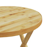 NNEVL Folding Garden Table Ø55x75 cm Bamboo