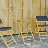 NNEVL Folding Garden Table Ø55x75 cm Bamboo