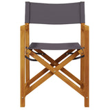 NNEVL Folding Director Chairs 2 pcs Dark Grey Fabric