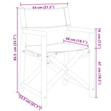 NNEVL Folding Director Chairs 2 pcs Dark Grey Fabric