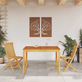 NNEVL Garden Dining Table 110x110x75 cm Solid Wood Acacia