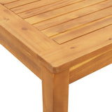 NNEVL Garden Dining Table 110x110x75 cm Solid Wood Acacia
