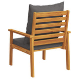 NNEVL Garden Sofa Chair 2pcs with Cushion Solid Wood Acacia