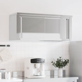 NNEVL Kitchen Wall Cabinet with Sliding Doors Stainless Steel