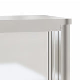 NNEVL Kitchen Wall Cabinet with Sliding Doors Stainless Steel