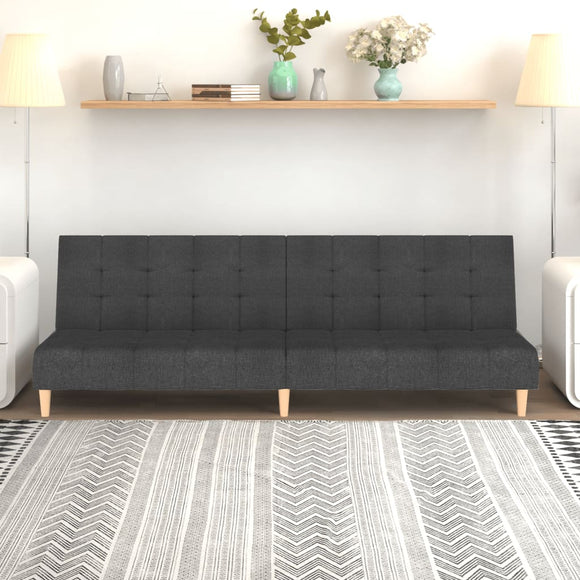 NNEVL 2-Seater Sofa Bed Dark Grey Fabric