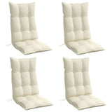 NNEVL Highback Chair Cushions 4 pcs Cream Oxford Fabric