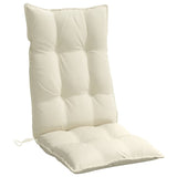 NNEVL Highback Chair Cushions 4 pcs Cream Oxford Fabric