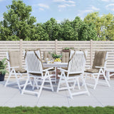 NNEVL Highback Chair Cushions 6 pcs Taupe Oxford Fabric