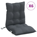 NNEVL Lowback Chair Cushions 6 pcs Anthracite Oxford Fabric
