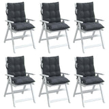 NNEVL Lowback Chair Cushions 6 pcs Anthracite Oxford Fabric