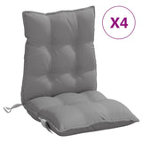 NNEVL Lowback Chair Cushions 4 pcs Grey Oxford Fabric