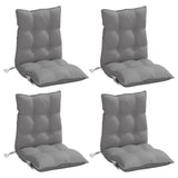 NNEVL Lowback Chair Cushions 4 pcs Grey Oxford Fabric