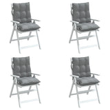 NNEVL Lowback Chair Cushions 4 pcs Grey Oxford Fabric