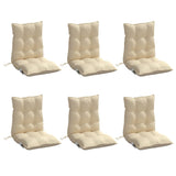 NNEVL Lowback Chair Cushions 6 pcs Beige Oxford Fabric