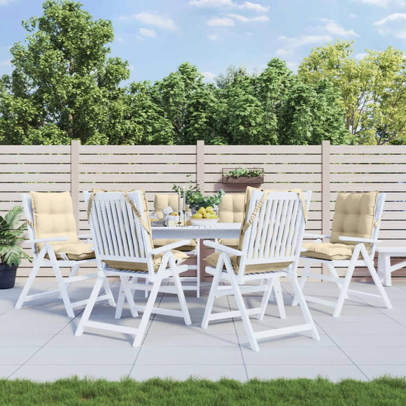 NNEVL Lowback Chair Cushions 6 pcs Beige Oxford Fabric