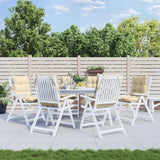 NNEVL Lowback Chair Cushions 6 pcs Beige Oxford Fabric