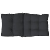 NNEVL Lowback Chair Cushions 6 pcs Black Oxford Fabric