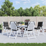 NNEVL Lowback Chair Cushions 6 pcs Black Oxford Fabric