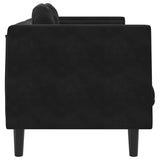 NNEVL Sofa with Cushions 2-Seater Black Velvet