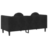 NNEVL Sofa with Cushions 2-Seater Black Velvet