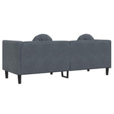 NNEVL Sofa with Cushions 3-Seater Dark Grey Velvet