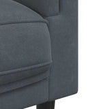 NNEVL Sofa with Cushions 3-Seater Dark Grey Velvet