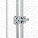 NNEVL Chicken Cage Silver 200x100x190 cm Galvanised Steel