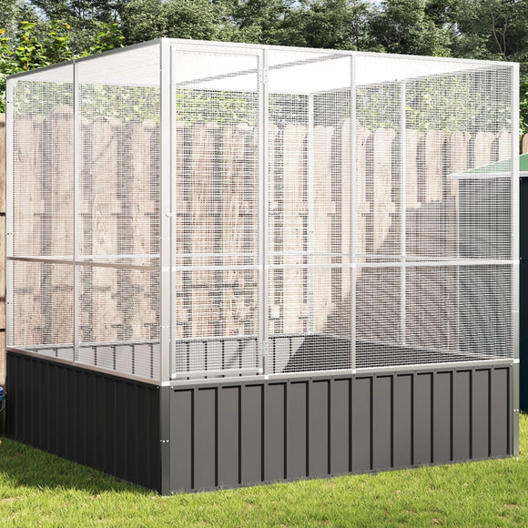 NNEVL Aviary Silver 211x207x212 cm Steel