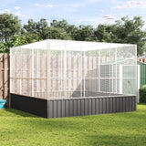 NNEVL Aviary Silver 311x307x212 cm Steel