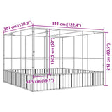 NNEVL Aviary Silver 311x307x212 cm Steel