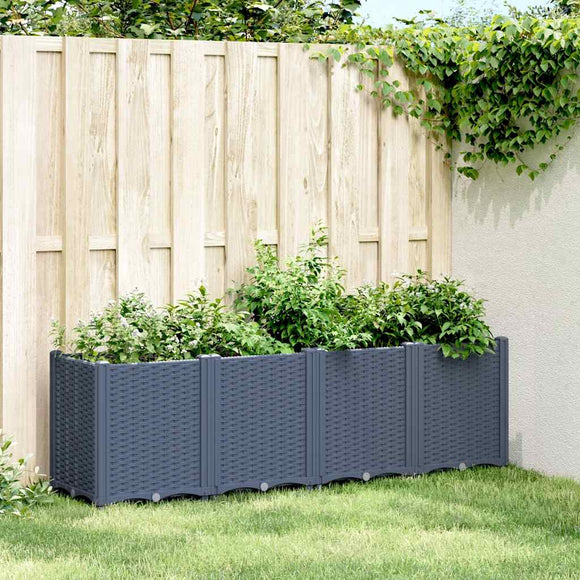 NNEVL Garden Planter Blue Grey 160x40x53 cm PP