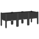 NNEVL Garden Planter with Legs Black 120x40x42 cm PP