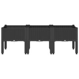 NNEVL Garden Planter with Legs Black 120x40x42 cm PP