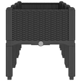 NNEVL Garden Planter with Legs Black 120x40x42 cm PP