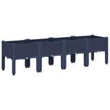 NNEVL Garden Planter with Legs Blue Grey 160x40x42 cm PP