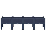 NNEVL Garden Planter with Legs Blue Grey 160x40x42 cm PP