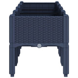 NNEVL Garden Planter with Legs Blue Grey 160x40x42 cm PP