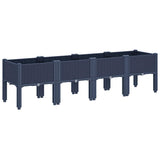 NNEVL Garden Planter with Legs Blue Grey 160x40x42 cm PP