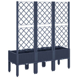 NNEVL Garden Planter with Trellis Blue Grey 120x40x142 cm PP