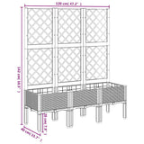 NNEVL Garden Planter with Trellis Blue Grey 120x40x142 cm PP