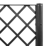 NNEVL Garden Planter with Trellis Black 120x40x142 cm PP