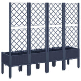 NNEVL Garden Planter with Trellis Blue Grey 160x40x142 cm PP